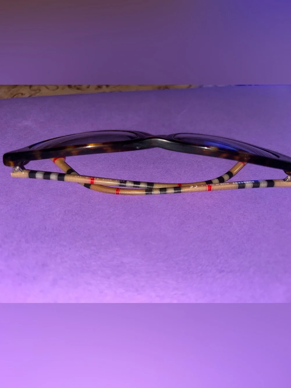 Burberry Eyeglass Frame Classic check pattern arms #2325